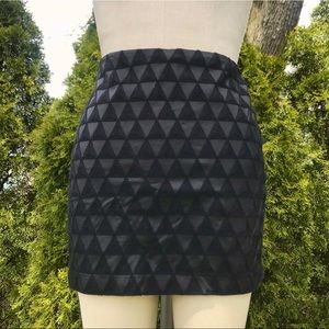 NWOT Forever 21 Black Leather Short Pencil Skirt